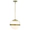 Nuvo Lakeshore 1-Light Medium Pendant Natural Brass White Opal Glass 60/7784 - alternate 3